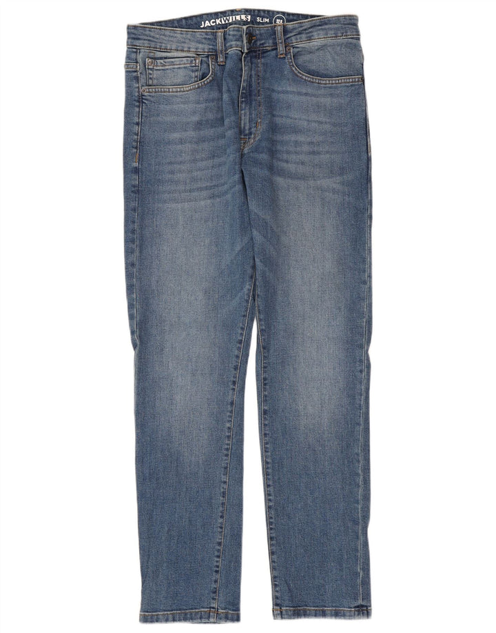 JACK WILLS Jean Slim Homme W32 L32 Bleu Coton