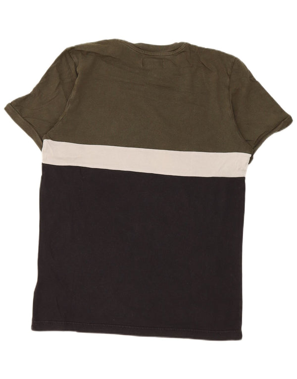 Adidas T-Shirt Homme Haut Petit Vert Colorblock Coton