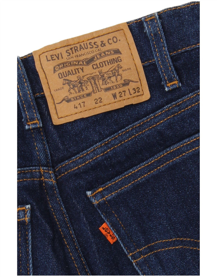 LEVI'S Womens 417 Bootcut Jeans W27 L28 Navy Blue Cotton