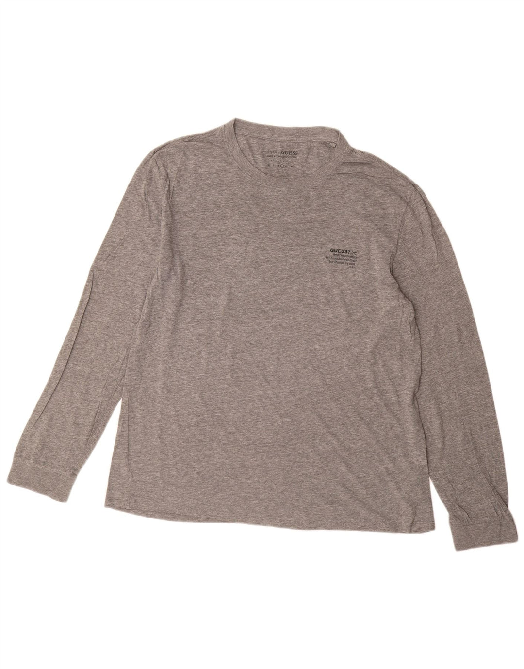 Guess Haut coupe classique à manches longues pour homme en coton moucheté gris grand