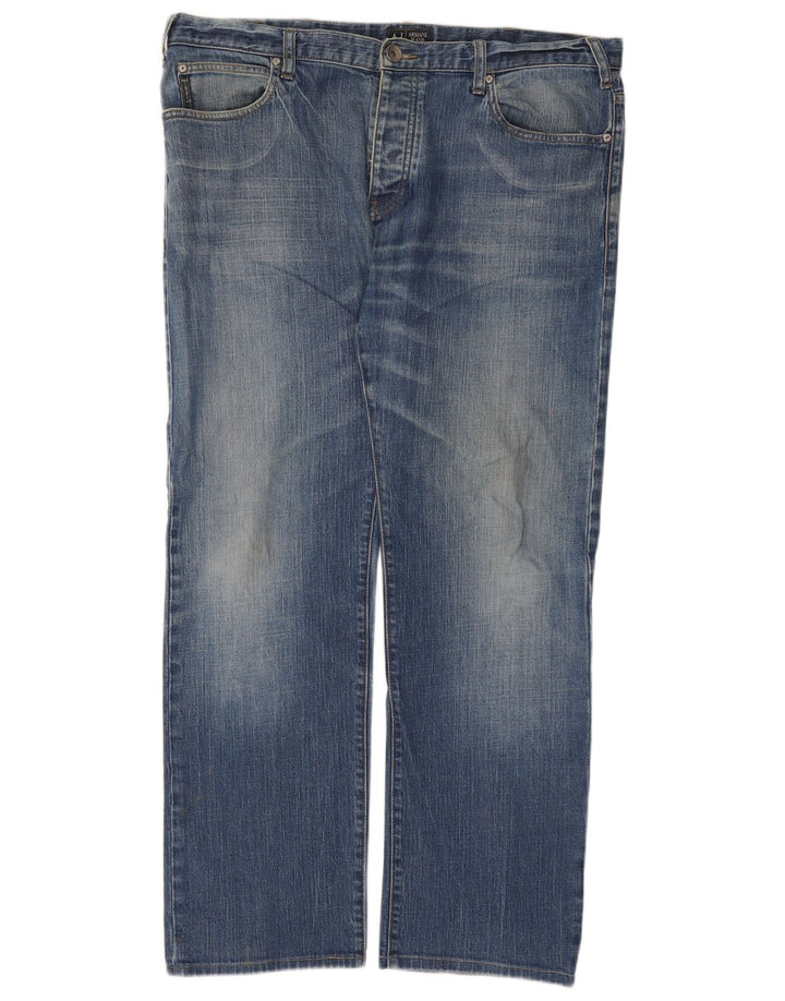 Armani Jean droit homme W36 L30 bleu coton