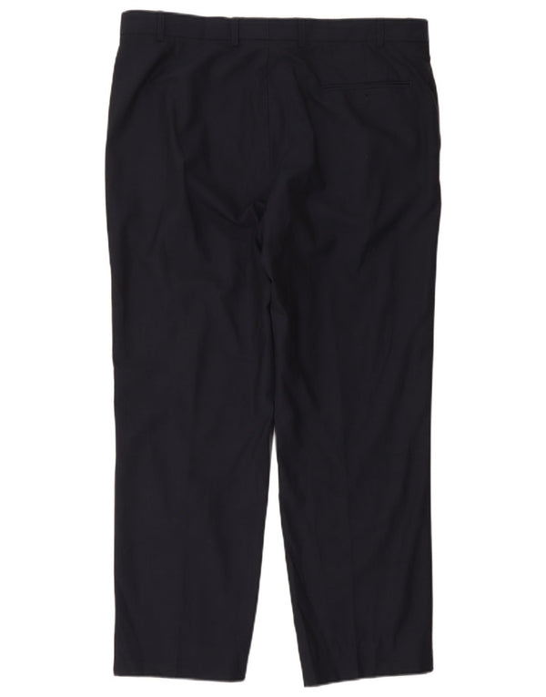 Marks & Spencer Pantalon de costume droit autographe pour homme W38 L35 Bleu marine