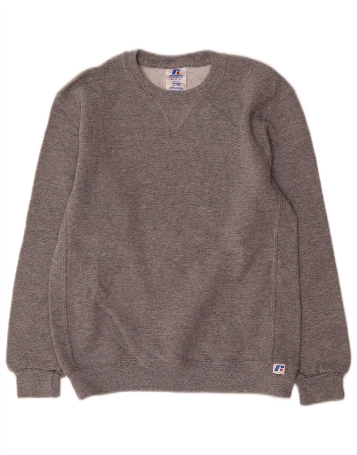 Russell Athletic Sweat-shirt pour garçon 11-12 ans Gris moyen moucheté
