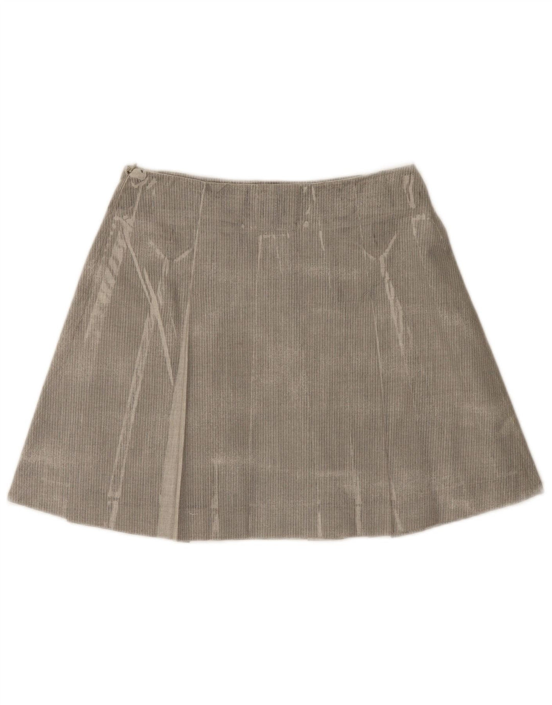 Trussardi Mini-Jupe Plissée IT 42 Medium W28 Gris Chevrons |