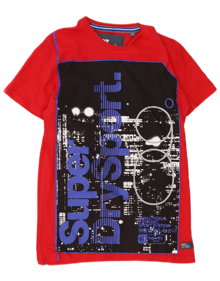 Superdry T-Shirt Graphique Homme Petit Rouge Coton