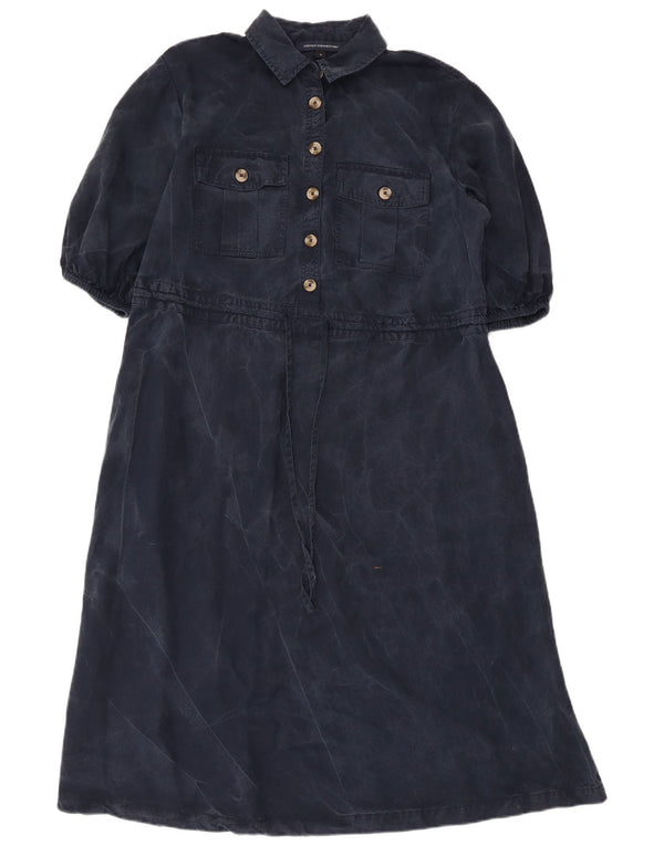 French Connection Robe longue pour femme UK 44 Bleu marine moyen Lyocell