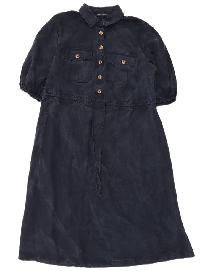 French Connection Robe longue pour femme UK 44 Bleu marine moyen Lyocell