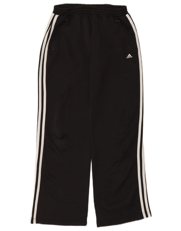 ADIDAS Womens Tracksuit Trousers UK 12 Medium Black Polyester