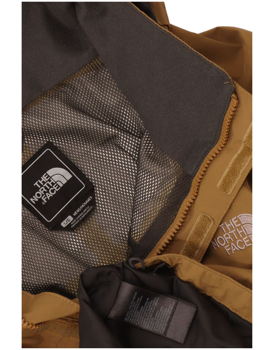 The North Face Veste de pluie à capuche pour homme UK 40 Large Marron Polyester
