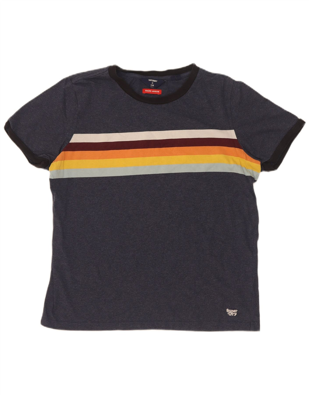 Superdry T-Shirt Homme Bleu Marine Moyen Colourblock