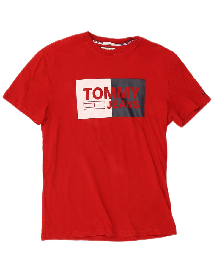 Tommy Hilfiger T-shirt graphique coupe classique pour homme, petit, rouge