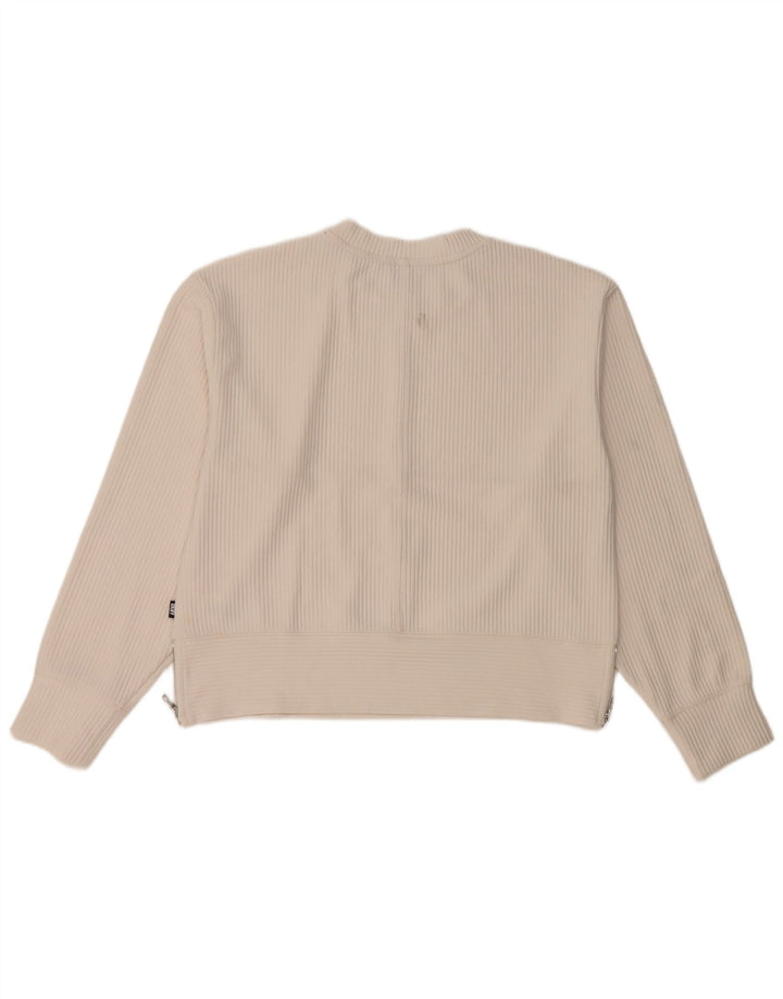 Dkny Sweat-shirt pour femme UK 44 Medium Blanc cassé Polyester