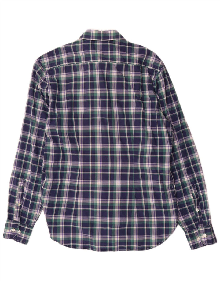 Henry Cottons Chemise slim fit pour homme Taille 39 Bleu marine moyen à carreaux en coton