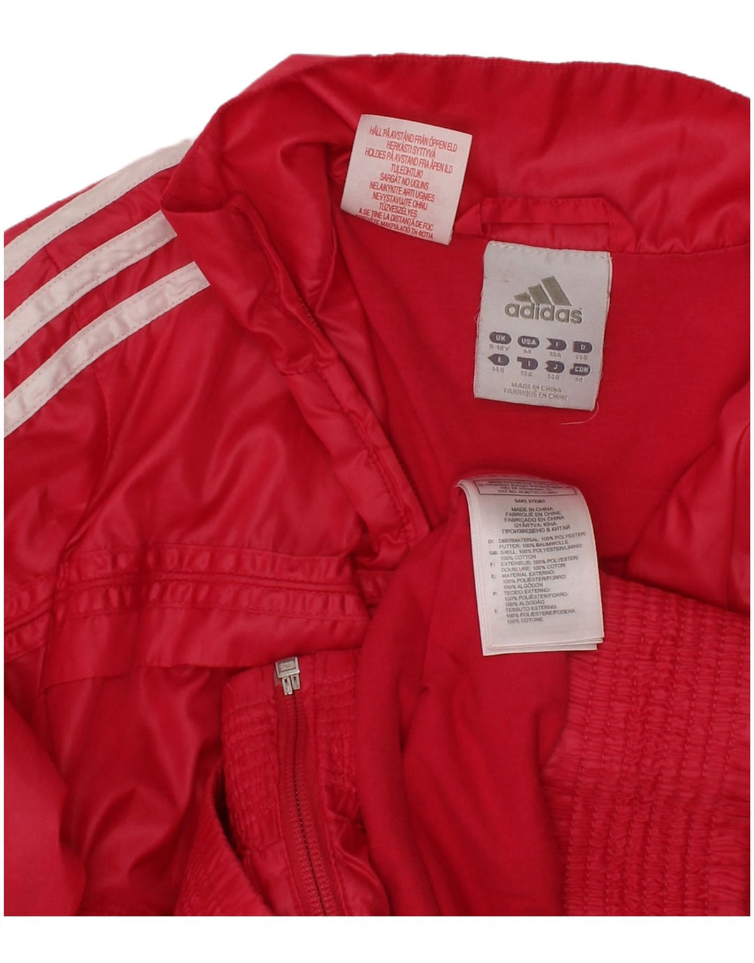 ADIDAS Veste de survêtement à trois bandes pour fille 9-10 ans Rose Polyester