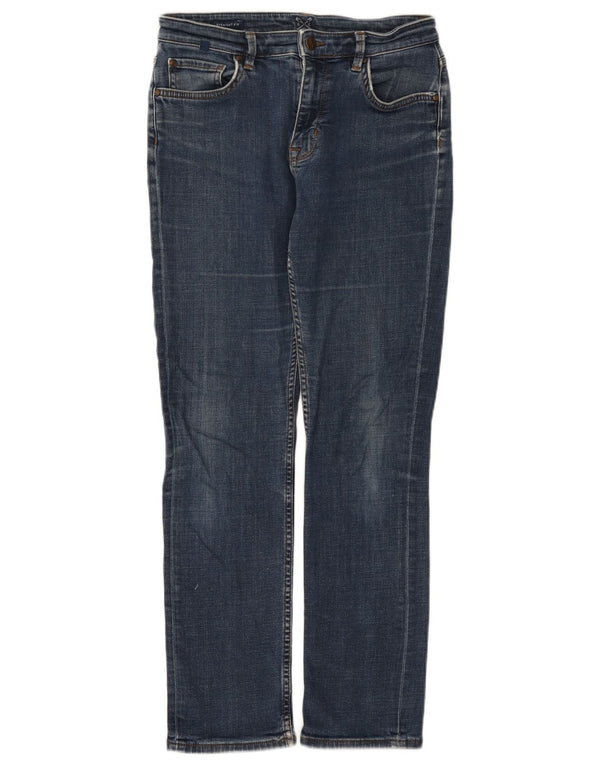 Crew Clothing Jean droit pour femme UK 10 Small W28 L28 Bleu