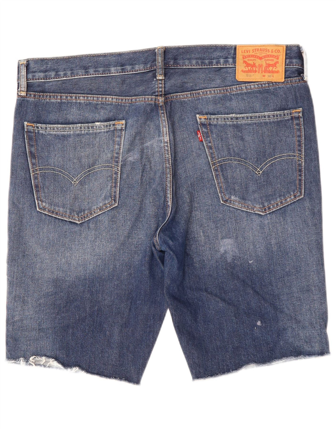 Levi's Short en Jean 511 Distressed W36 Homme Bleu Large Coton