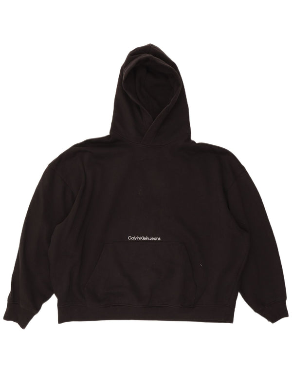 Calvin Klein Jeans Pull à capuche pour homme 3XL Noir Coton