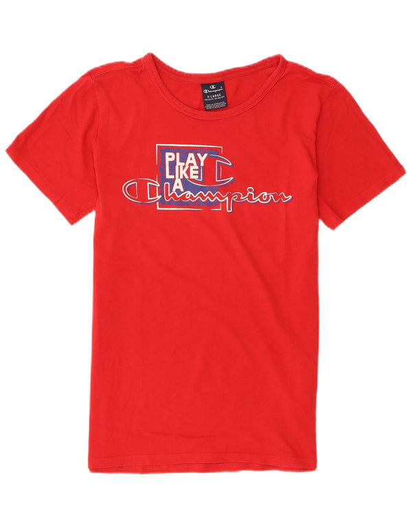 Champion T-Shirt Graphique Garçon 13-14 ans XL Rouge Coton