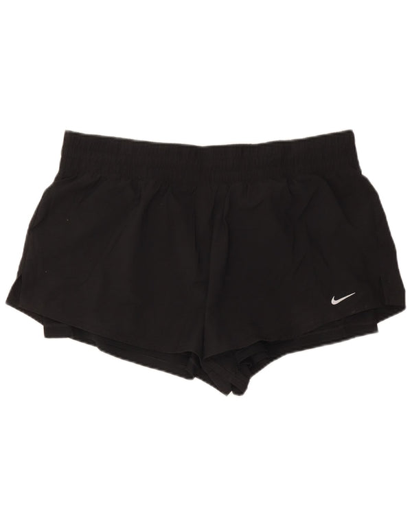 Nike Short de sport Dri Fit pour femme UK 18 XL Noir Polyester