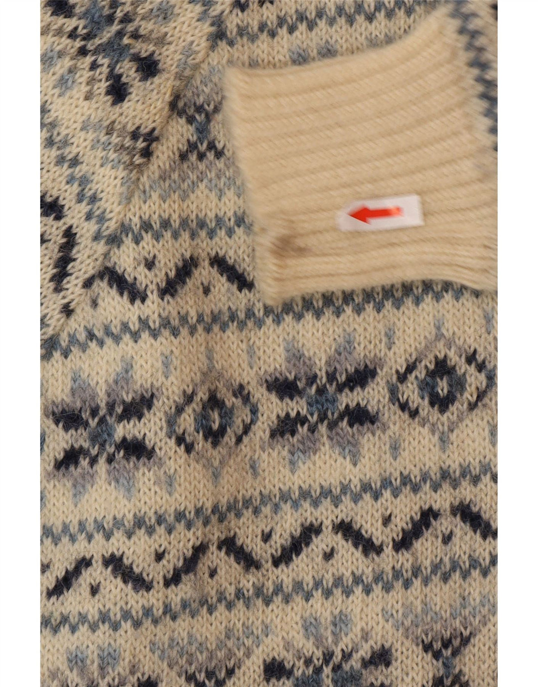Silvy Pull col rond pour homme IT 48 Beige moyen Fair Isle