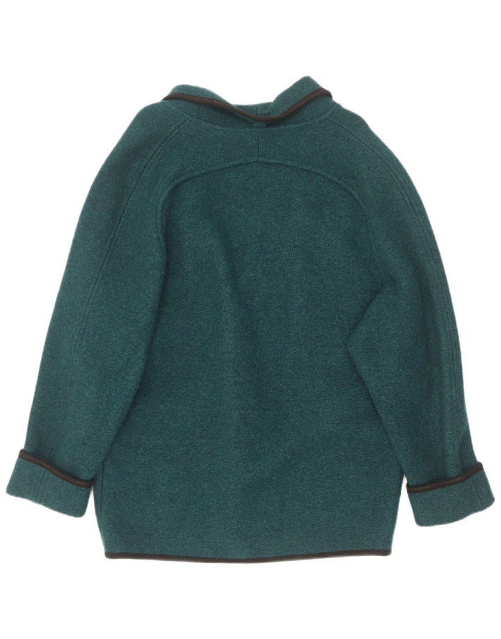 vintage Femmes Surdimensionné Double Breasted Blazer Veste EU 38 Vert Moyen