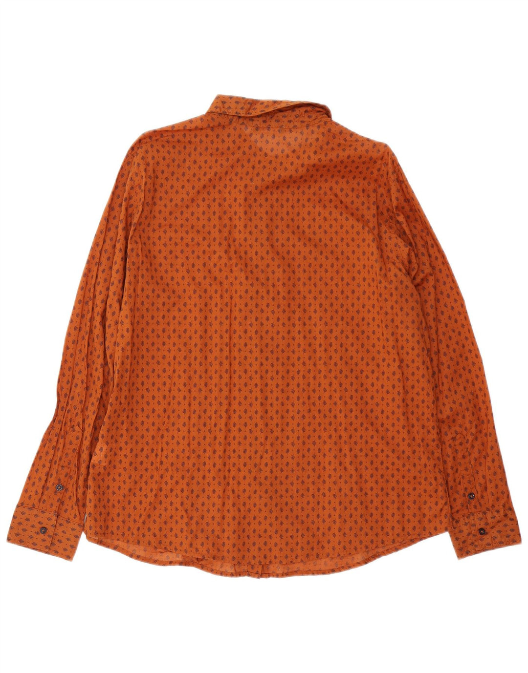 BENETTON Chemise Femme UK 18 XL Marron Floral Coton