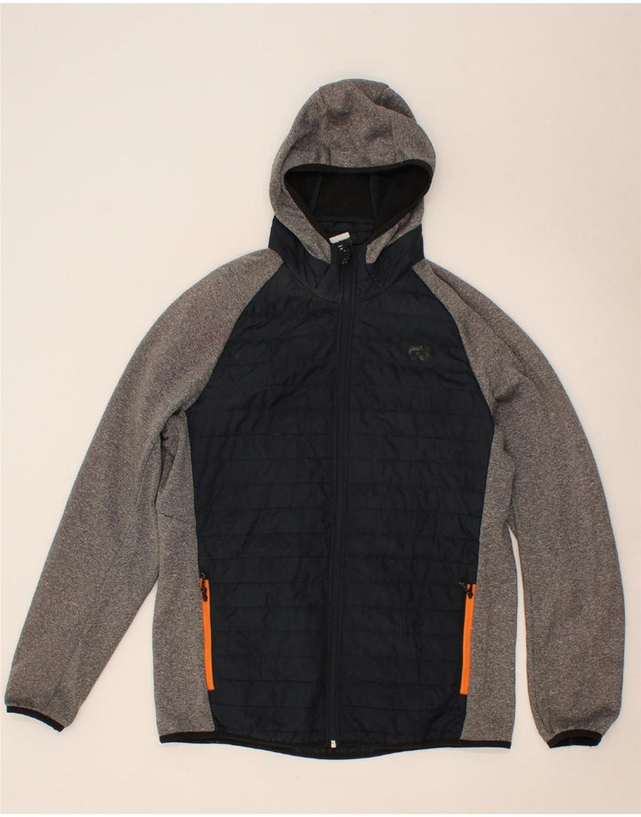 JACK & JONES Mens Padded Tracksuit Top Jacket Medium Navy Blue Colourblock Vintage Jack & Jones and Second-Hand Jack & Jones from Messina Hembry 