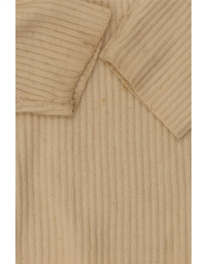 All Saints Pull surdimensionné à col en V pour femme UK 14 Medium Off White