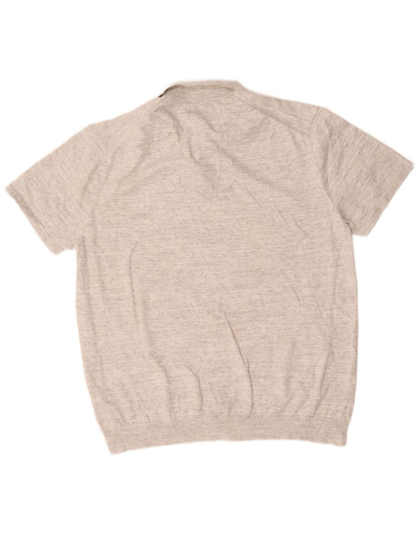 Marks & Spencer Polo Homme XL Gris Moucheté Coton