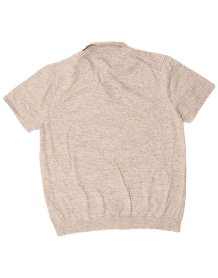 Marks & Spencer Polo Homme XL Gris Moucheté Coton