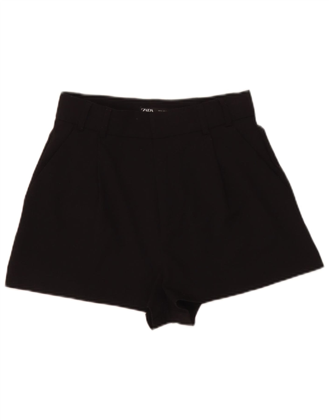 Zara Pantalon chaud taille haute pour femme Petit W26 Noir Polyester