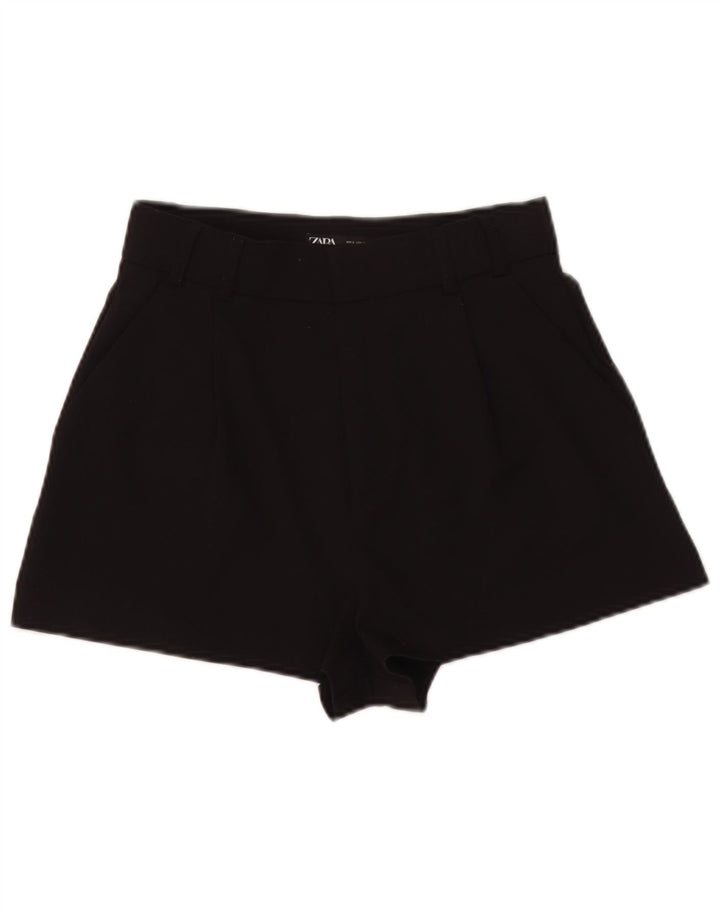 Zara Pantalon chaud taille haute pour femme Petit W26 Noir Polyester