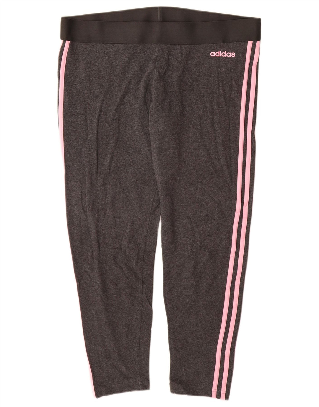 ADIDAS Leggings Femme UK 20/22 XL Gris Coton