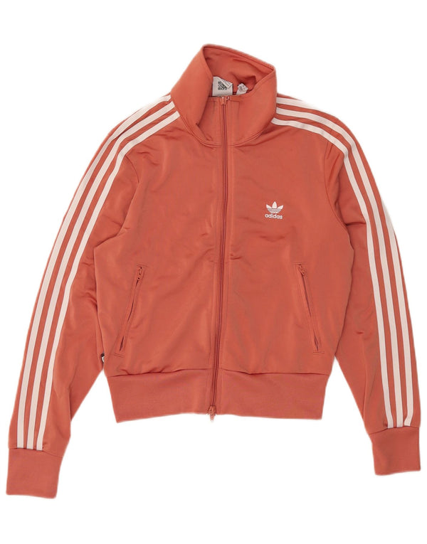 Adidas Veste de survêtement courte pour femme UK 12 Orange moyen Polyester