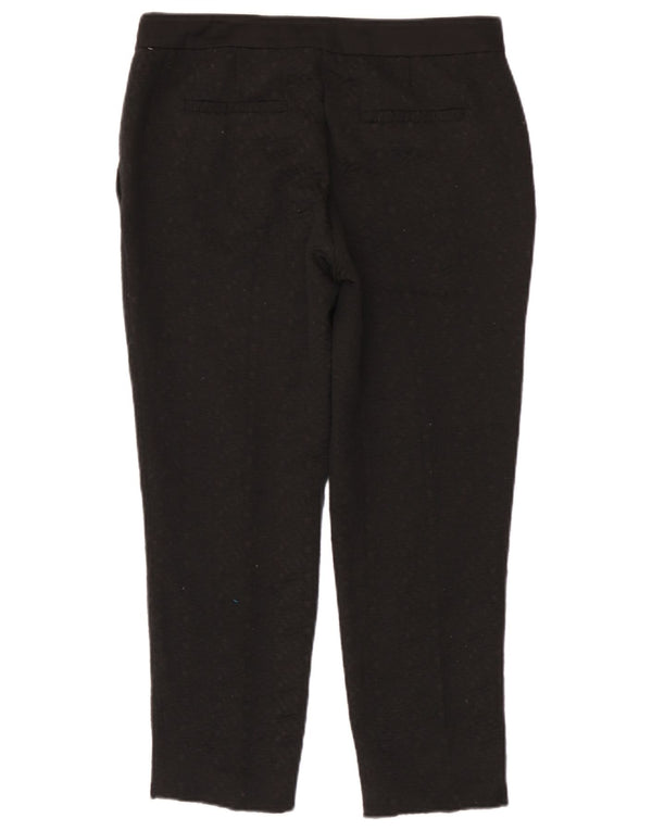Pantalon court slim pour femme Zara Medium W28 L25 Polyester tacheté noir