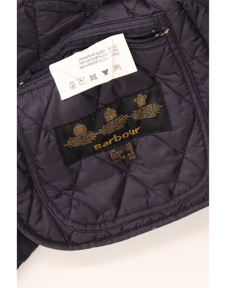 Barbour Veste matelassée pour femme UK 12 Polyester bleu marine moyen