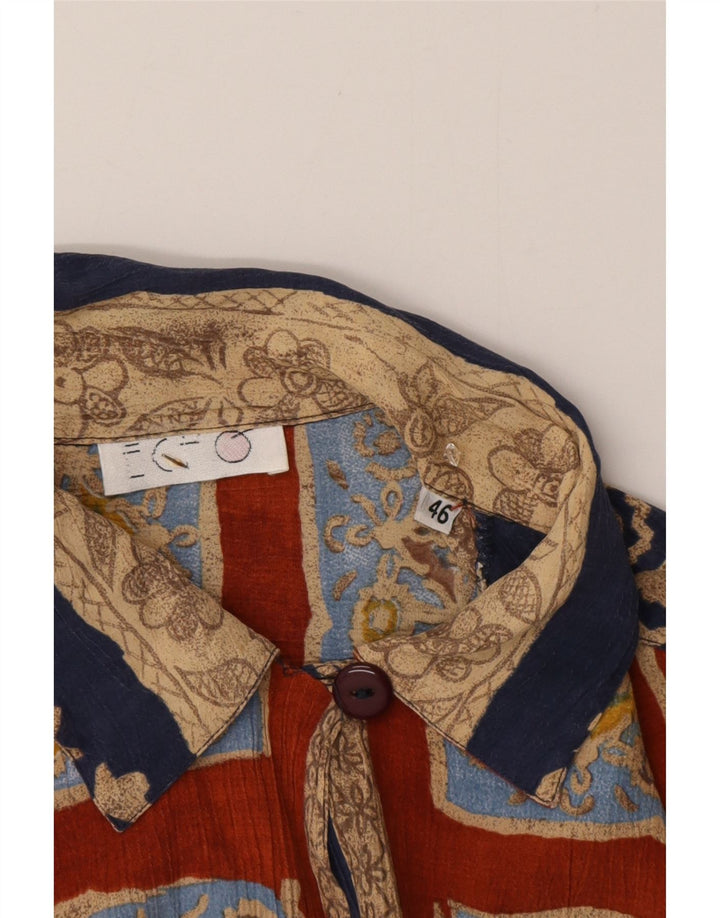 chemise surdimensionnée femme vintage EU 46 XL Géométrique multicolore