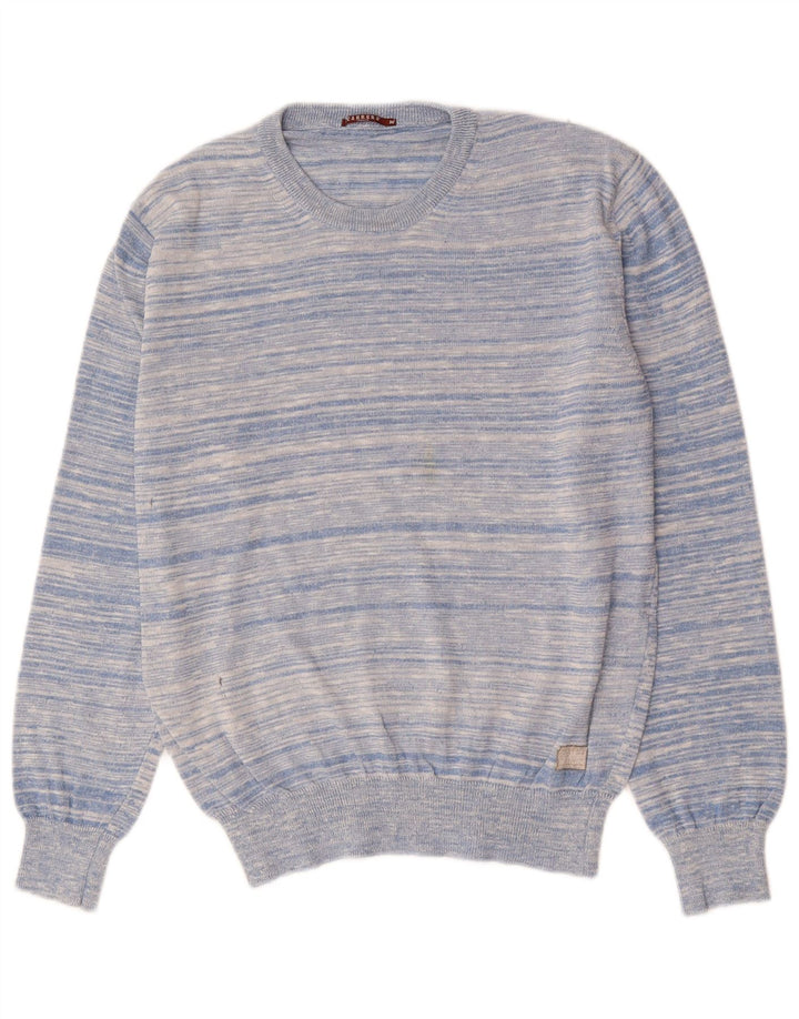 CARRERA Pull Col Rond Homme Bleu Moyen Rayé Coton