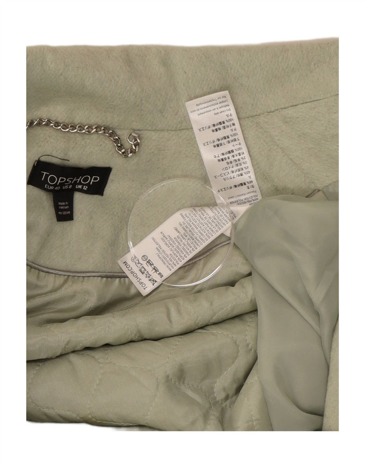 Topshop Manteau Femme UK 42 Polyester Vert Moyen