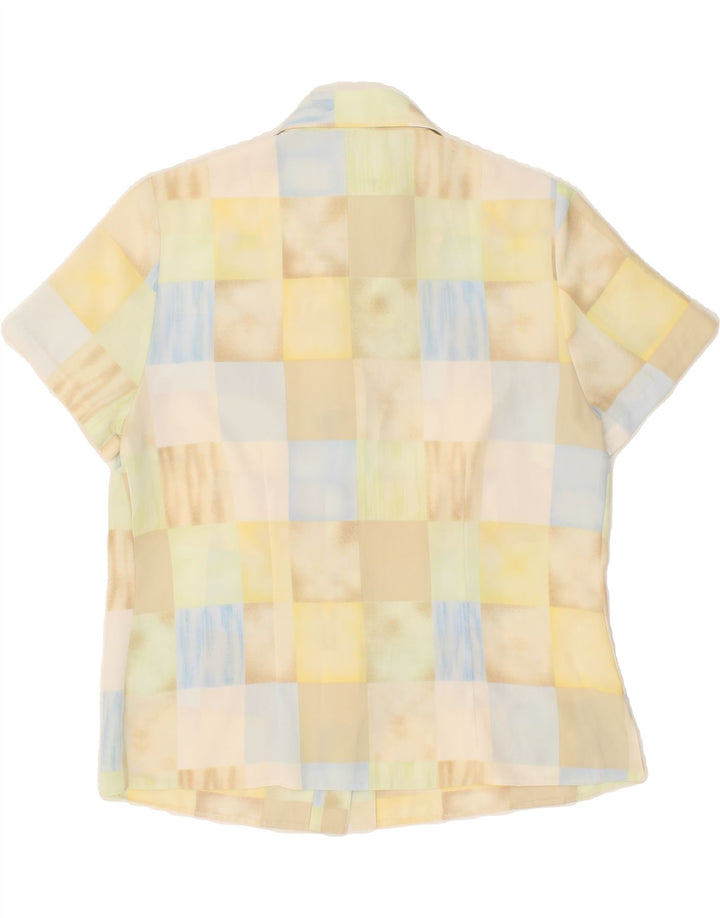 VINTAGE Womens Short Sleeve Shirt Blouse UK 16 Large Multicoloured Check Vintage Vintage and Second-Hand Vintage from Messina Hembry 