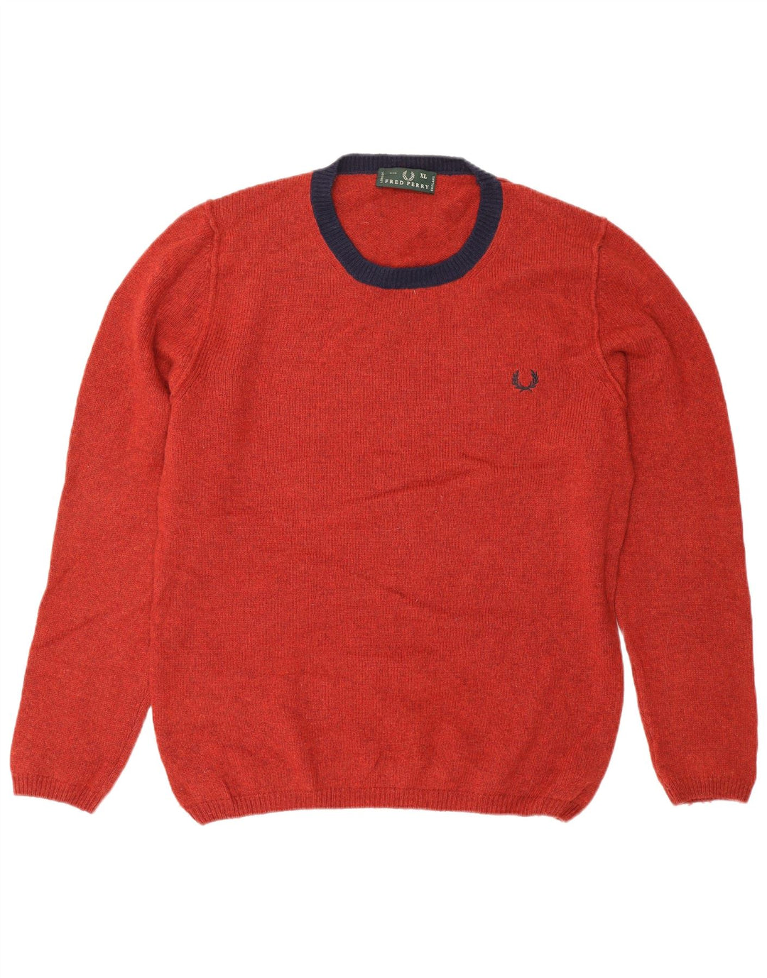 FRED PERRY Pull col rond homme XL laine rouge