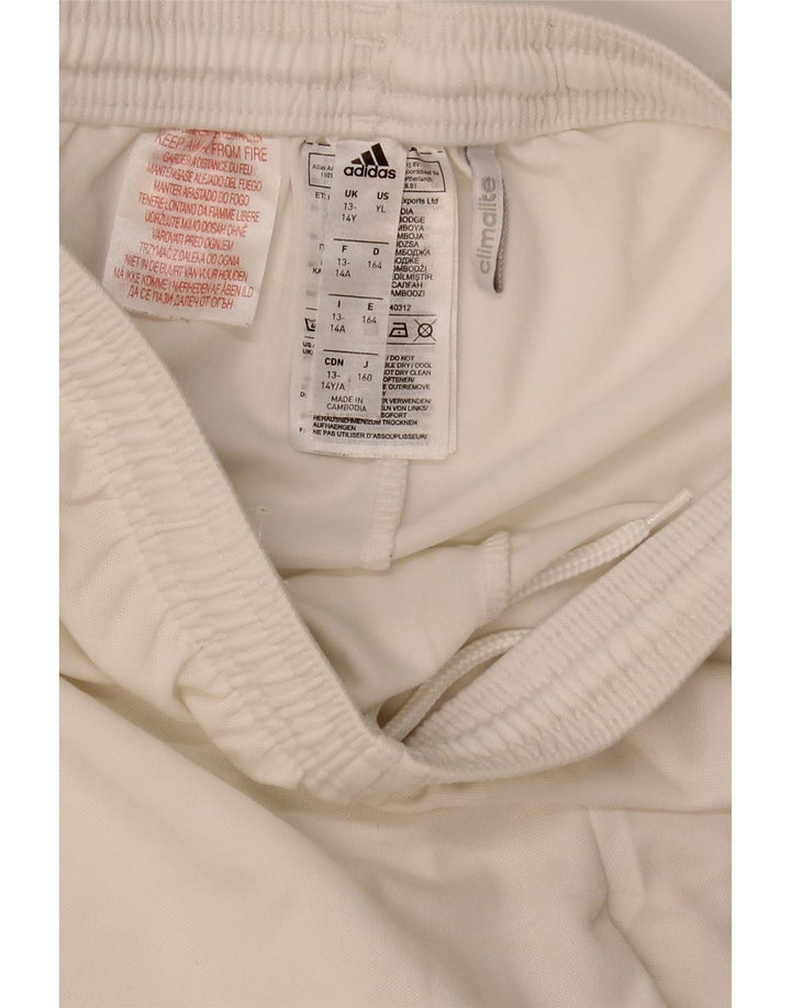 Adidas Garçon Climalite Sport Short 13-14 ans Blanc Polyester