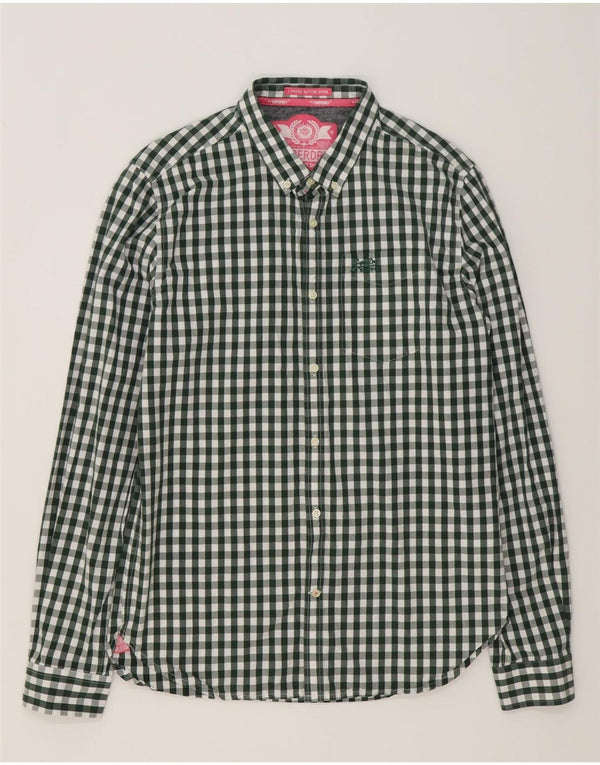 SUPERDRY Chemise Homme XL Vert Vichy Coton