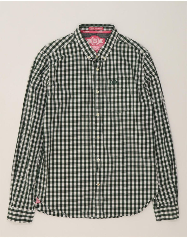 SUPERDRY Chemise Homme XL Vert Vichy Coton