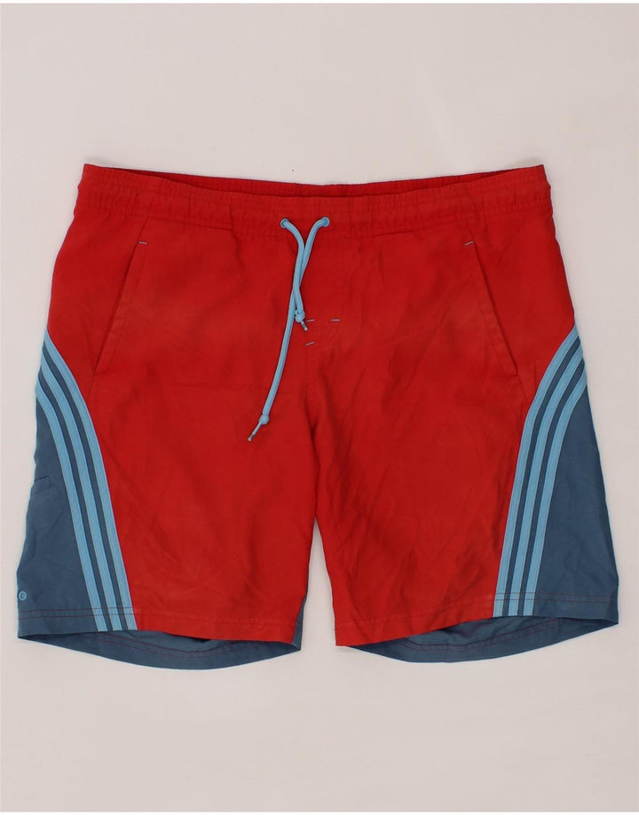 ADIDAS Mens Swimming Shorts Small  Red Colourblock Polyester Vintage Adidas and Second-Hand Adidas from Messina Hembry 