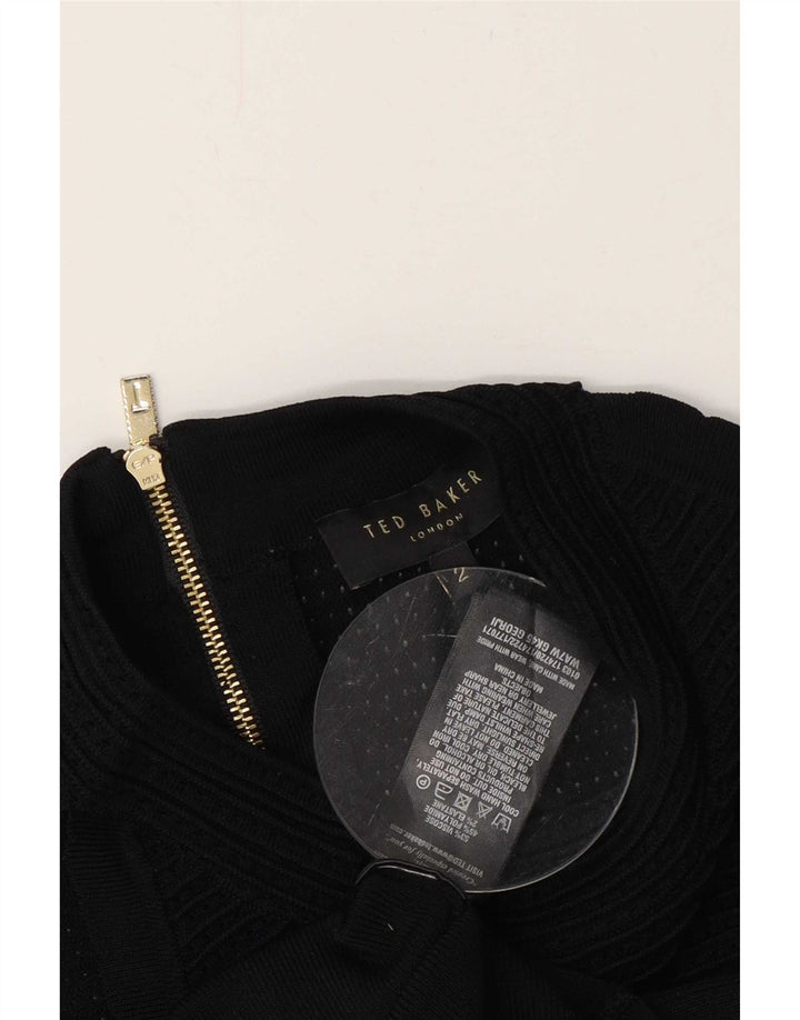 Ted Baker Chemisier pour femme Taille 2 Petit Noir Viscose