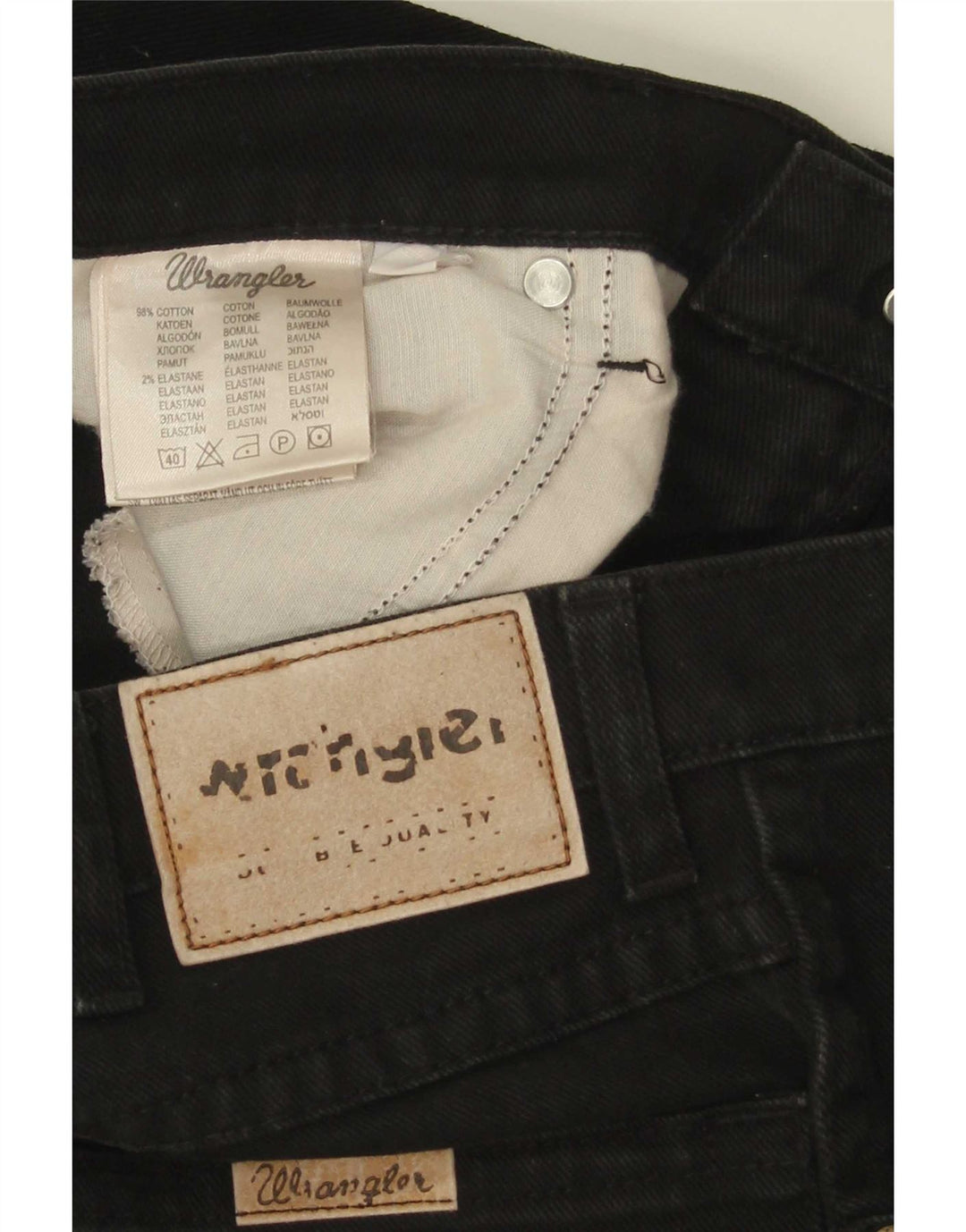 Wrangler Jean droit coupe régulière pour homme W32 L30 en coton noir