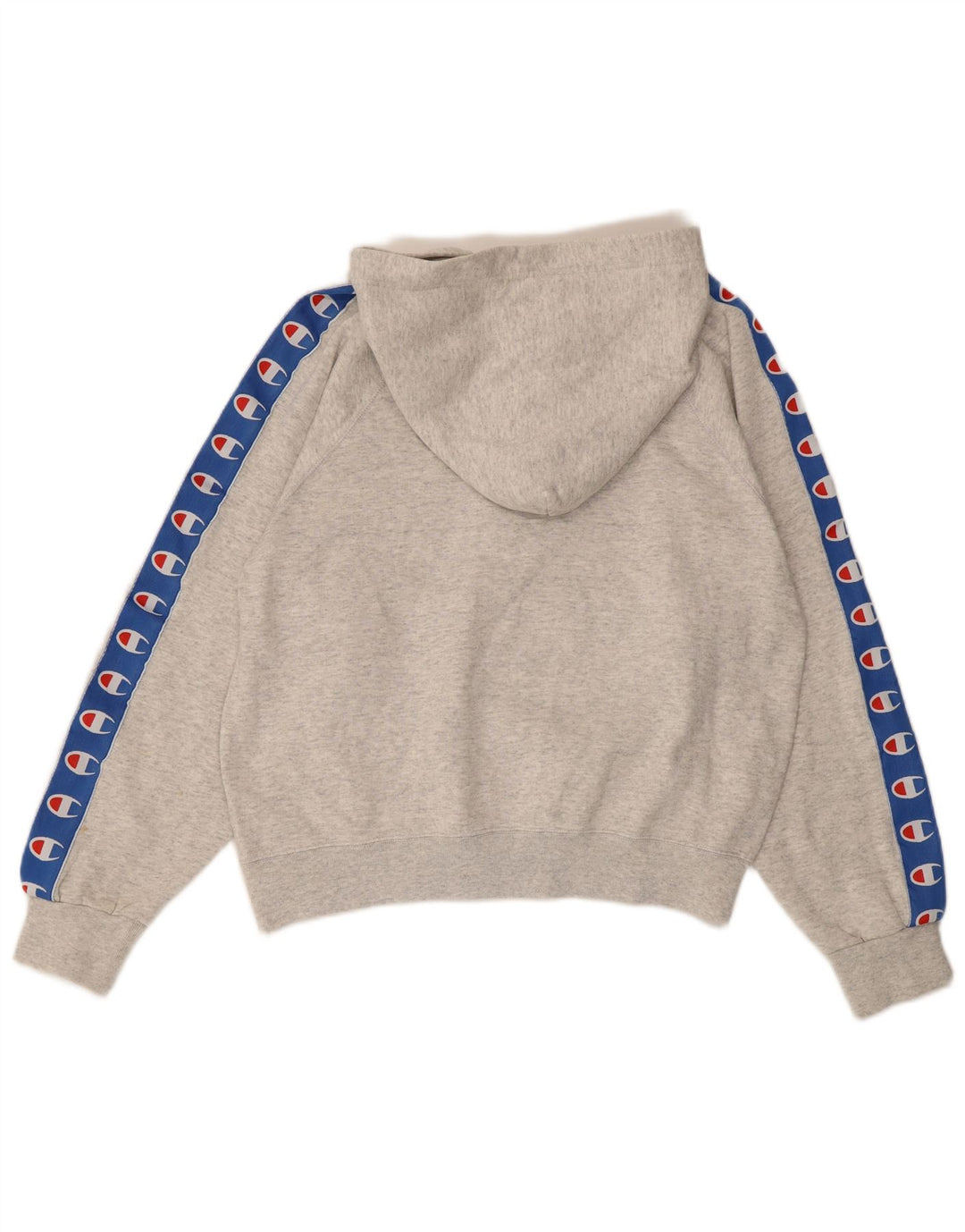 CHAMPION Pull à capuche graphique surdimensionné pour femme UK 10 Petit Gris