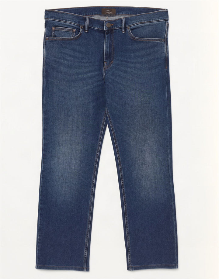 Marks & Spencer Jean droit homme W40 L27 bleu coton