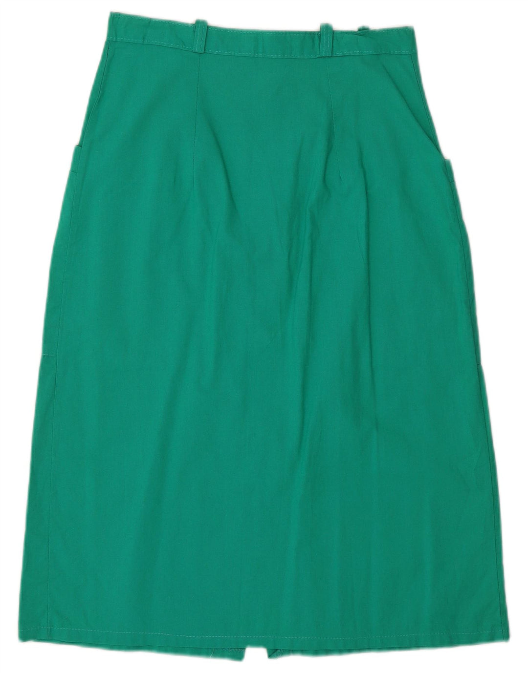 jupe midi vintage femme W28 vert moyen